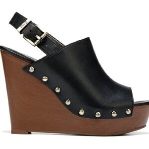 Circus by Sam Edelman Clara Platform Wedge Sandals Wood Heel Size 6.5 Women's